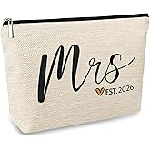 DMZIY Wedding Bridal Shower Gifts for Bride To Be 2026, Bachelorette Party favors Accessories, Future Mrs Makeup Bag, Wife Engagement Gifts for Women, Small Cosmetic Travel Pouch (Mrs 2026)
