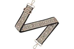 MIRIFRIGE Flower Purse Strap Replacement Embroidery Crossbody Shoulder Strap for Handbag Canvas Purse Extender Accessories