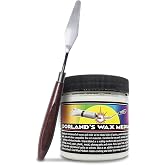 Jacquard 4 oz Dorlands Wax Medium for Watercolor Bundled with Palette Knife | Cold wax medium that seals finished watercolors against moisture and humidity , or mixes with oil paint for added richness