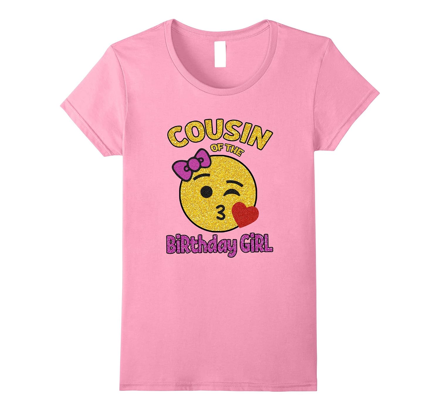 Cousin of the Birthday Girl Emoji T Shirt Gift Cute Party