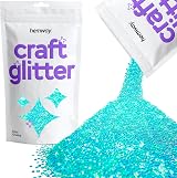 Hemway Fluorescent UV Neon Blue Glitter 100g Extra Chunky Craft Glitter