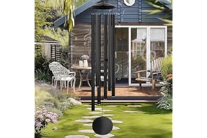 66" Large Wind Chimes for Outside Deep Tone, 6 Thickened ⌀ 1.2" Tubes Tuned Relaxing Melody Wind Chime, Windchimes Outdoors f