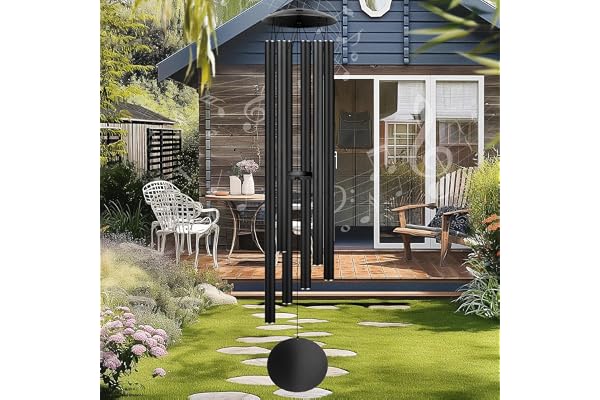 66" Large Wind Chimes for Outside Deep Tone, 6 Thickened ⌀ 1.2" Tubes Tuned Relaxing Melody Wind Chime, Windchimes Outdoors f