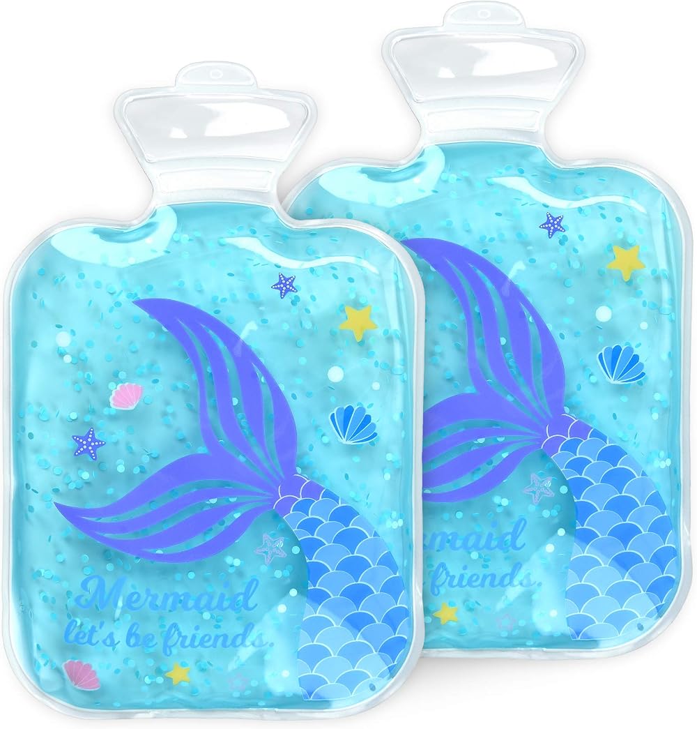 Navaris Girls Hot & Cold Gel Packs - Mermaid Design - 2 Reusable Packs