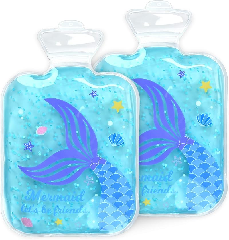 Navaris Girls Hot & Cold Gel Packs - Mermaid Design - 2 Reusable Packs