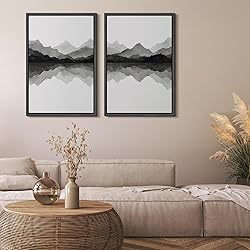 MUDECOR Framed Canvas Print Wall Art Set Black and