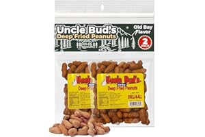 JERKY-N-SPICE Uncle Bud's Deep Fried Peanuts In Shell (2-Pack) | Old Bay Seasoning Peanuts, Peanuts Individual Packs, Spicy Peanuts, Nuts Individual Packs, Hot Peanuts, Salted Peanuts in the Shell, Flavored Nuts