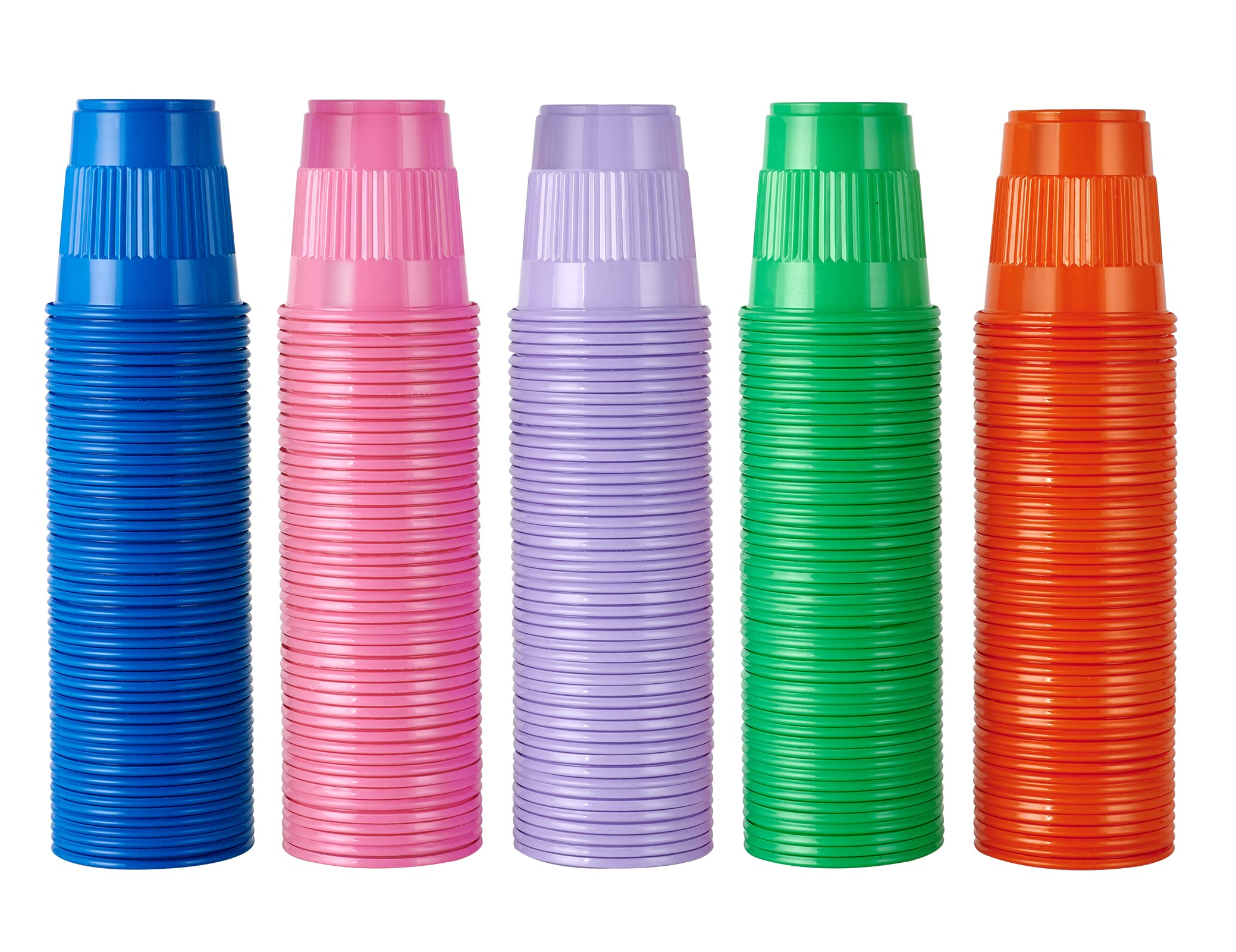 Photo 1 of Lilymicky 500 Pack 3 oz Plastic Party Cups, Disposable Bathroom Cups in Assorted Colors Can Be Used for Tasting Jelly Party Shot