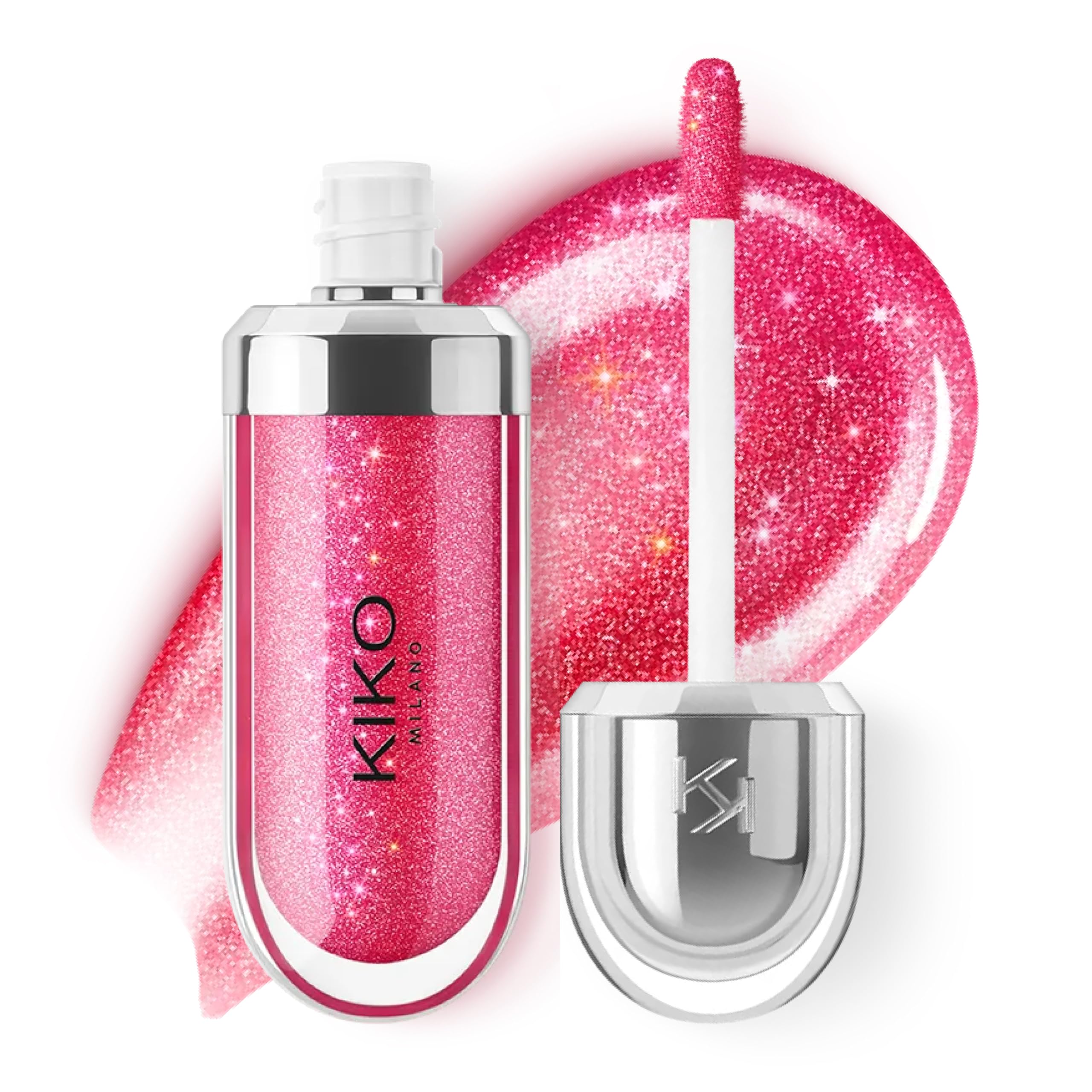 Photo 1 of KIKO Milano 3D Hydra Lip Gloss – High Shine, Hydrating, Plumping, Non-Sticky, Moisturizing Lip Makeup – 10 Sparkling Strawberry – 6.5ml