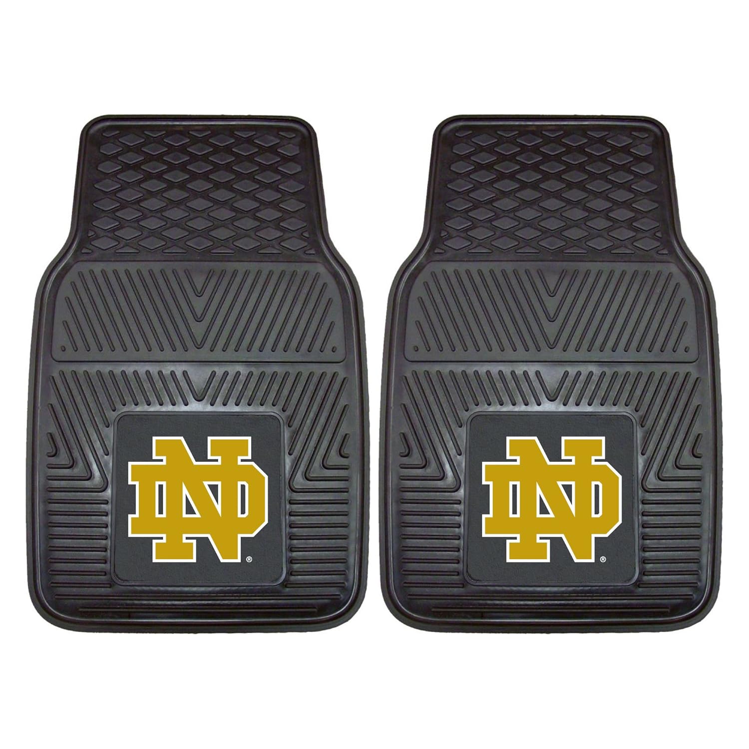 Fanmats Notre Dame Heavy Duty Vinyl Car Mat 2 Piece 18x27