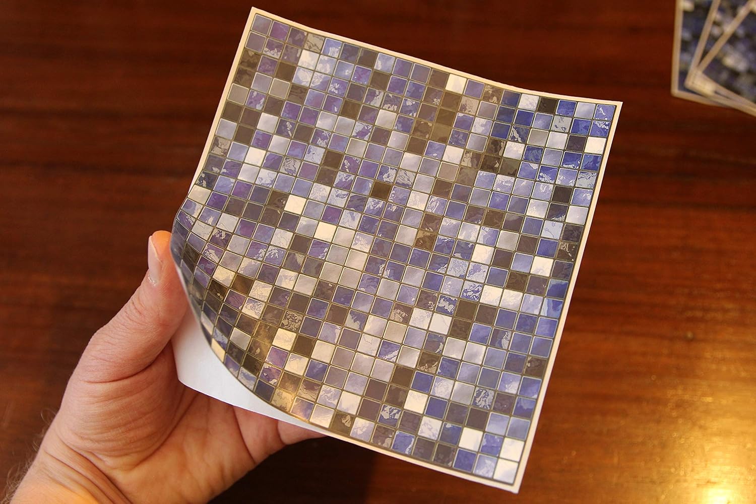 Tile Style Decals 24pc Blue 4” Printed in 2d Kitchen Bathroom Tile STICKERS For 4 inch 10cm