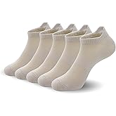 SERISIMPLE Women Ultra Thin Socks Viscose Bamboo Low Cut No Show Ventilating Ankle Anti Odor Arch Support Mesh Socks 5 Pairs