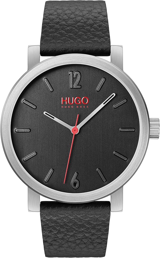 HUGO by Hugo Boss Men's Stainless Steel Quartz Watch with Leather Strap