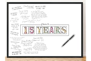 L & O GOODS L&O Goods 15th Birthday Party Decorations - Signature Board for Party - Party Supplies, Guest Book, Or Card Alternative for Girls Or Boys - Signing Board for Party - Poster Size 11x17 – Unframed