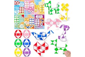 Laoyebaohao 24 Pack Valentines Day Gifts for Kids Classroom with Snake Cube Puzzle Toy Valentines Day Cards for Kids School Valentines Cards with Toys - Classroom Prize,Exchange Gifts