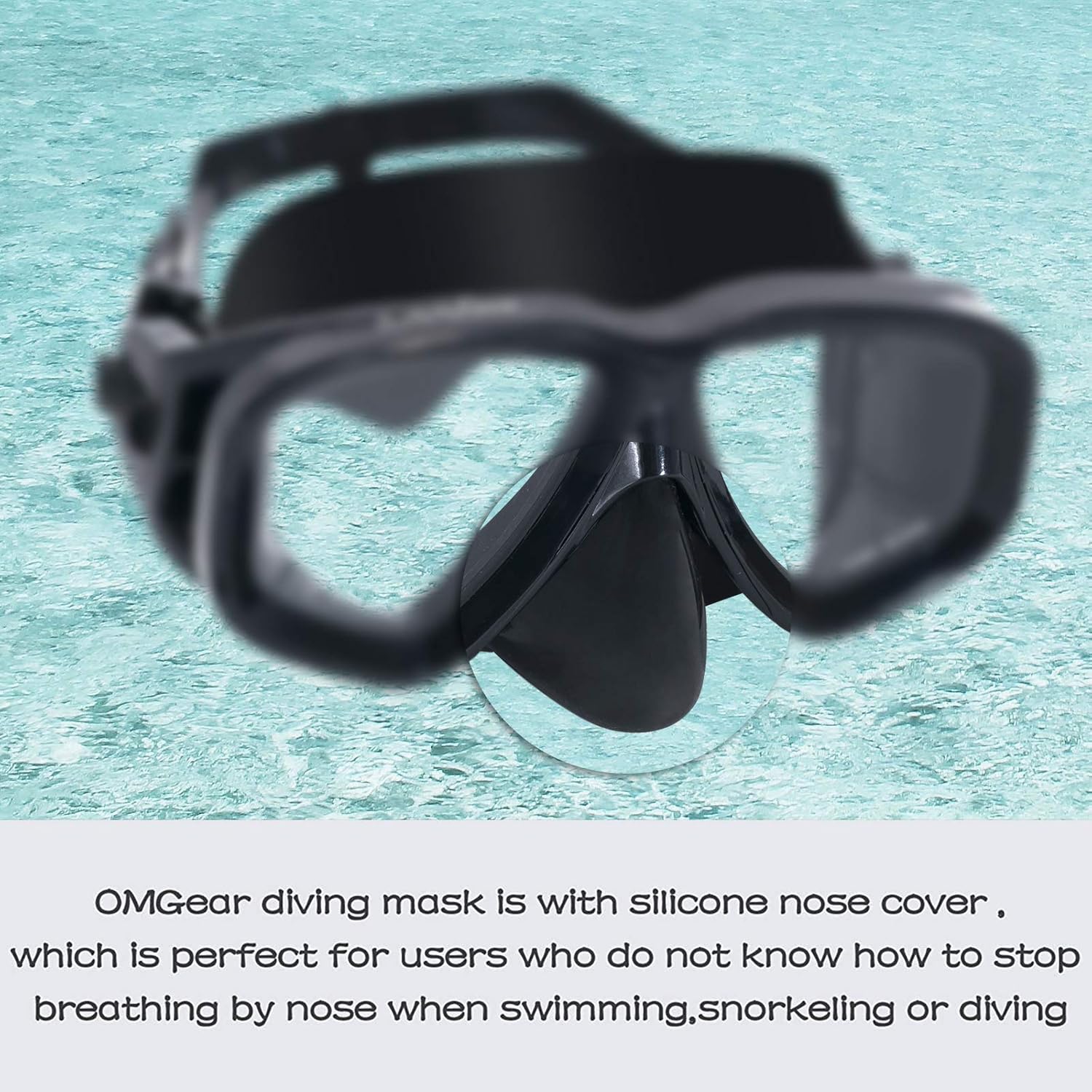 OMGear Junior Swimming Goggles with Nose Cover Adult Scuba Diving Mask Black Dive Glasses Snorkeling Goggles Snorkel Gear Kids Anti-Fog Swim Mask (Black) : Sports & Outdoors