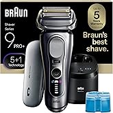 Braun Electric Razor for Men Series 9 PRO+ Electric Foil Shaver with Precision Trimmer, 6in1 SmartCare Center, Travel Powercase, 9677cc