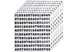 SHUNYINLAI 1/2 Inch Self Adhesive Vinyl Number Stickers, Waterproof Number Stickers for Organizing, Sorting Lockers, Signs, N