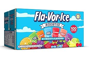 Fla-Vor-Ice Popsicle Variety Pack of 1.5 Oz Freezer Bars, Assorted Flavors, 100 Count