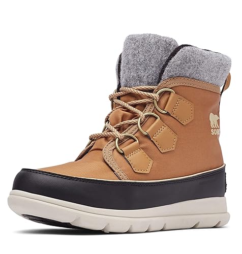 sorel explorer carnival waterproof nylon boots with microfleece lining
