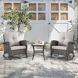 HUMMUH 6-Piece Outdoor Patio Furniture PE Wicker