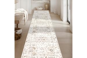 Homcomoda Hallway Runner Rug 2x10ft Boho Kitchen Runner Rugs Non Skid Washable Carpet Runner Vintage Runner Rug for Hallway E