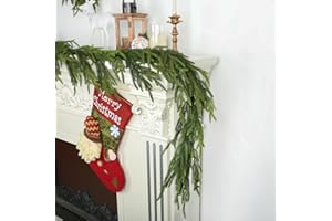 LZNPA 5 Ft Real Touch Christmas Garland, Natural Droopy,Soft Bendable Cedar Garland, Lifelike Garlands for Decoration Christmas, Christmas Garland for Mantle,Christmas Thanksgiving Decorations Indoor