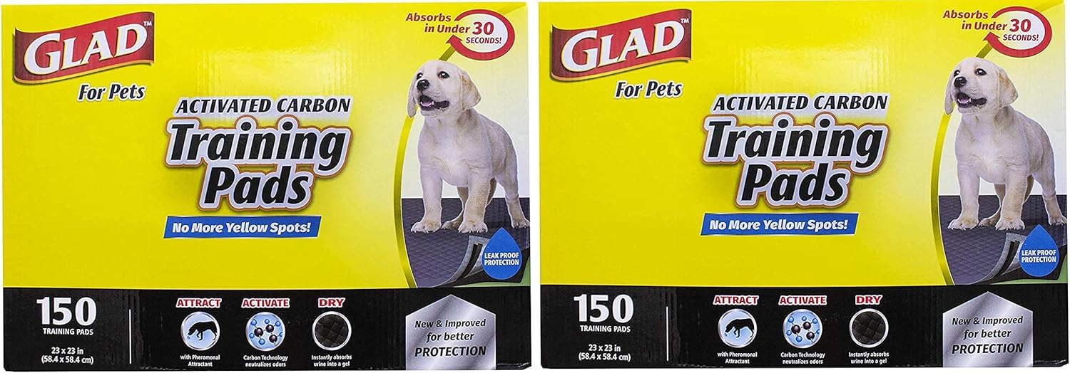Glad for Pets Black Charcoal Puppy Pads Puppy Potty