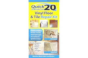 LIQUID LEATHER Quick 20 Vinyl Floor and Tile Repair Kit: Repairs chips, cracks, burns, and damages on vinyl and linoleum surfaces.