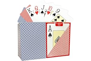 Plastic Playing Cards 2 Decks, 100% Waterproof Playing Cards, Poker Size & Jumbo Index Superior Flexibility and Durability, C