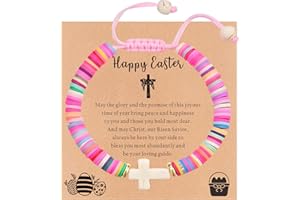 TAGOMEI Easter Basket Stuffers for Teens Girls Toddler Easter Gifts for Kids Girls Cross Bracelet Christian Gifts for Women Religious Easter Gifts for Teens Girls Daughter Granddaughter Sister Niece