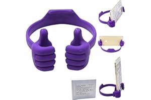 Honsky Thumbs-up Cell Phone Stand Holder, Tablet Stand Cradle for Desk Desktop Smartphone Cellphone Mobile Phone Tablets â€“ Universal Adjustable Flexible, Purple