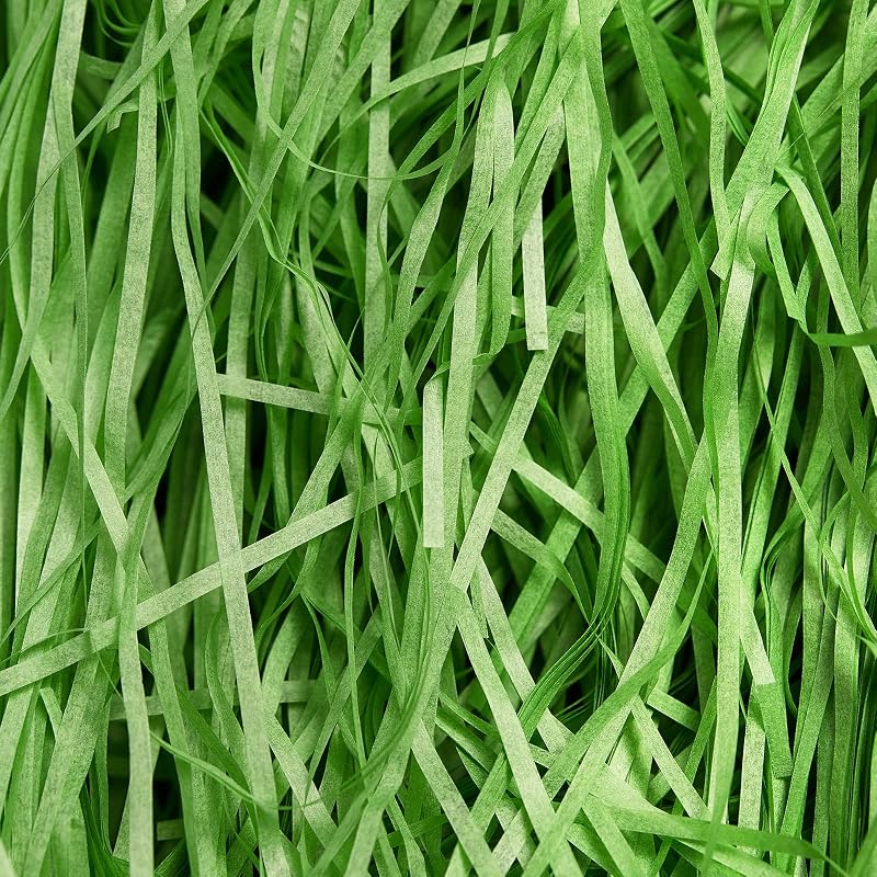 JeeMooTown 500g Green Shredded Tissue Paper Gift Box Filler