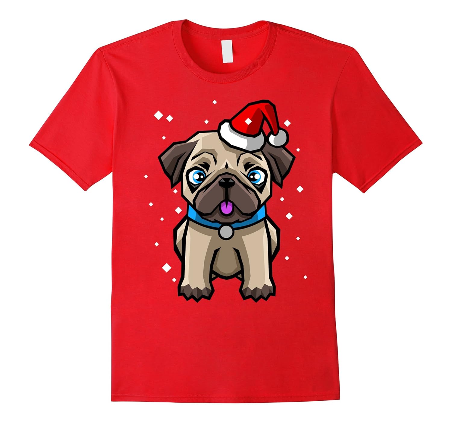 Happy Pug Christmas T-shirt Holiday shirt-ANZ