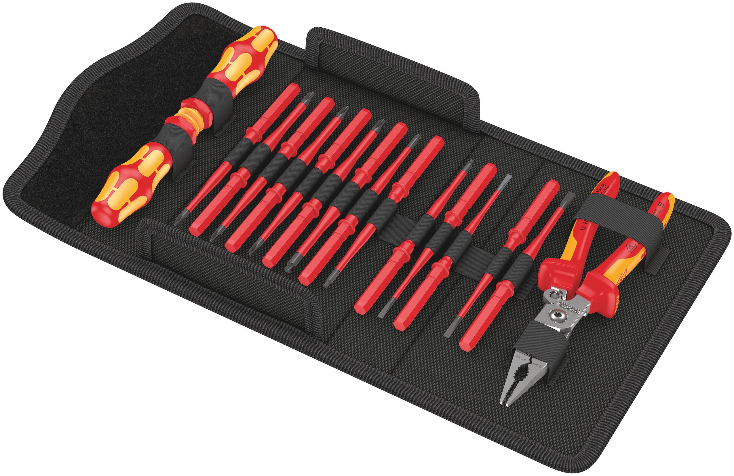 Wera 05136027001 Kraftform Kompakt VDE 17 extra slim 1 Screwdriver Set, Colour, Size, Red