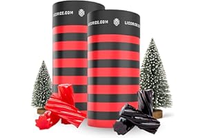 GOAT FOODS Licorice.com | Red and Black Licorice | Licorice Candy Twists | | Soft & Chewy Australian Licorice In Yummy & Sweet Strawberry Flavor | Pack of 2