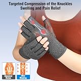 AovYoo Fingerless Arthritis Compression Gloves S Non-slip 2 Pairs view 3