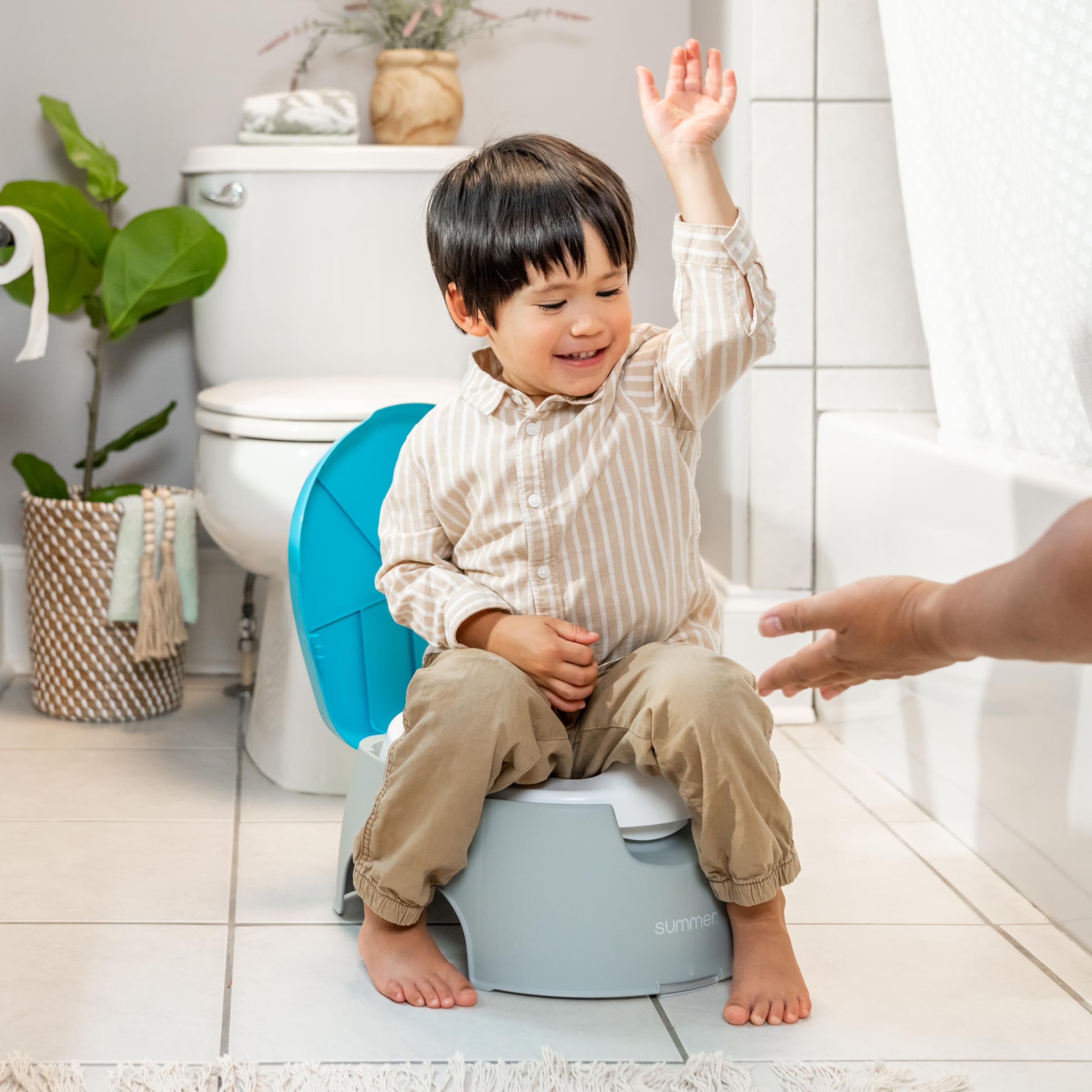 Summer Infant Summer 3-in-1 Train with Me Potty Seat Topper and Stepstool for Toddler Training and Beyond Easy to Empty and Clean Space Saving