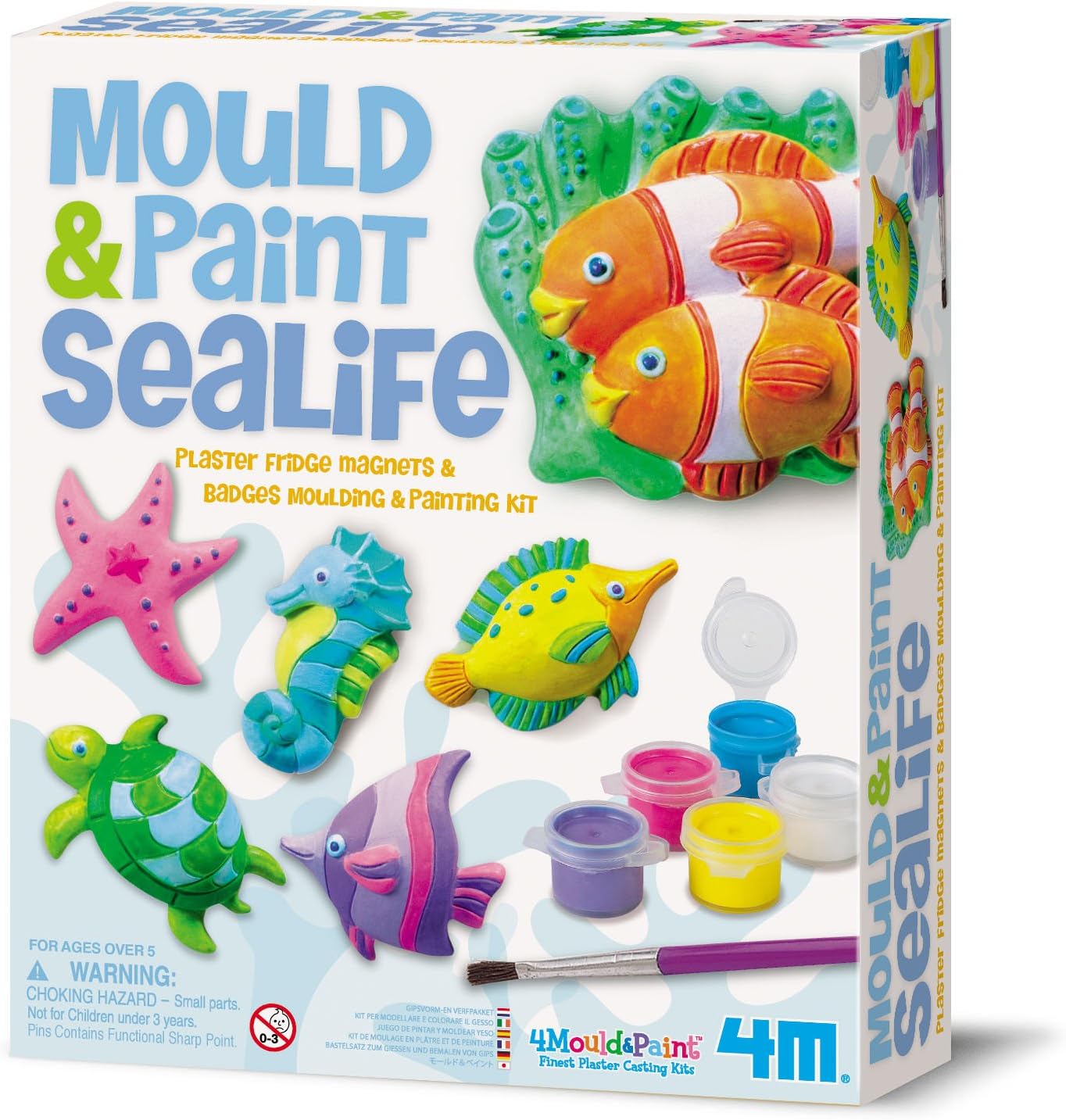 Little Sculptures Mould & Paint - Sealife - Boys Girls Children Kids - Arts & Crafts Activity Set - Latest Birthday Gift Present Fun Games & Toys Idea Age 5+