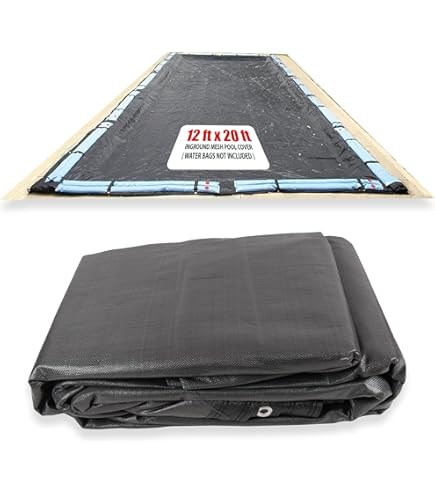 Leaf Net Bâche De Piscine Creusée – Bâche Rectangulaire Avec Bord Renforcé, Couverture D'hiver Hors Sol – Peut être Découpée – Comprend Une Corde Pour Un Ajustement Sûr