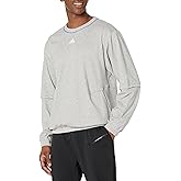 adidas Men's Travel Lightweight Sweatshirt, Medium Grey Heather