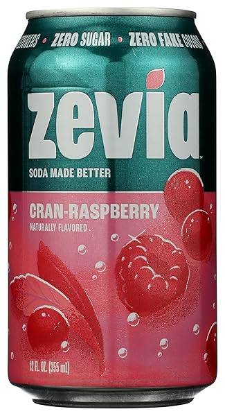 ZEVIA ZERO SUGAR CRAN-RASPBERRY FLAVOURED SODA 355ML –...