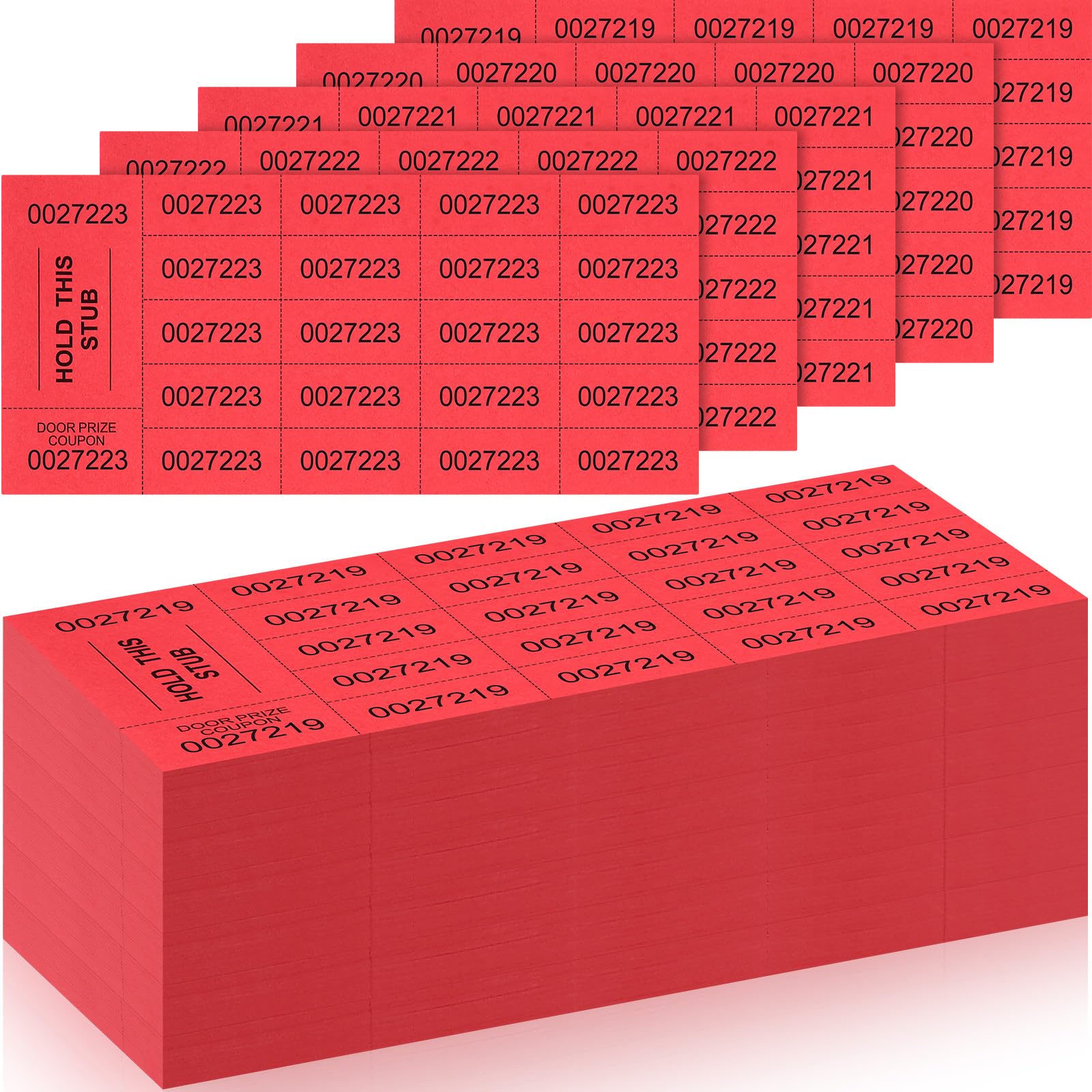 Kosiz 504 Sheets 20 Bid Raffle Ticket with