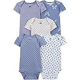 Carter's baby-girls Multi-pk Bodysuits, Blue Butterfly, 3m