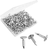 OMOTOOL Steel Roofing Felt Nails 280pcs 15mm Countersunk Broad Head Pins