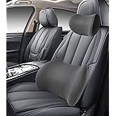 LCYPQPQ 2025 New Car Headrest Pillow Set – The car Neck Pillow is as Soft as a Marshmallow, and The Lumbar Support Pillow for car can Soothe Lumbar Fatigue. Relieve Your Driving Tiredness. (Gray)