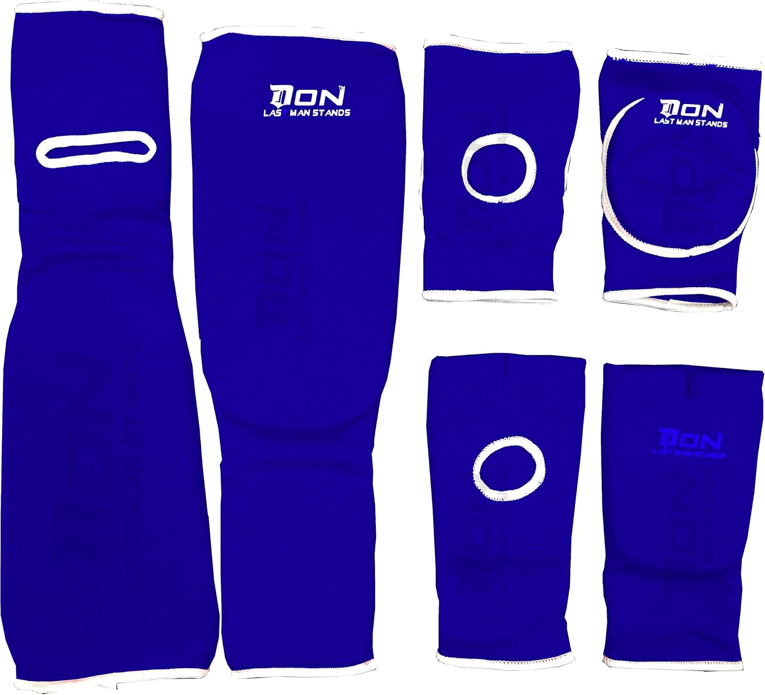 Don Martial Arts Shin Insteps Knee Pads Karate Mitts Set Pink Blue Red