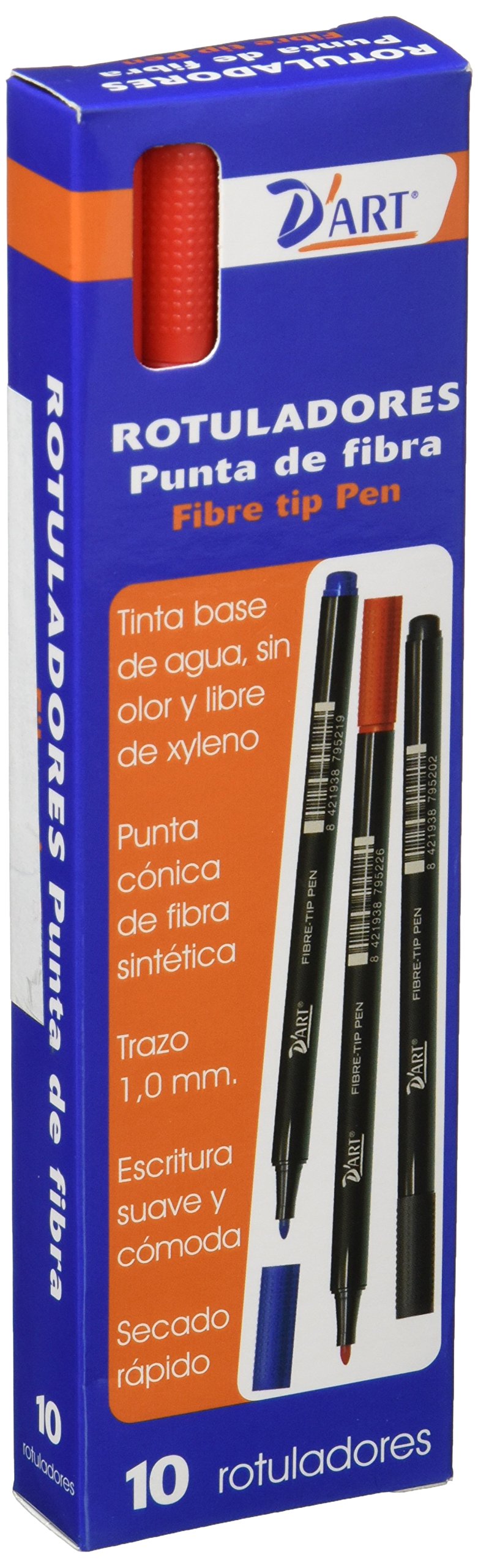 D 'Art – Pack of 10 Markers Office, 1 mm red