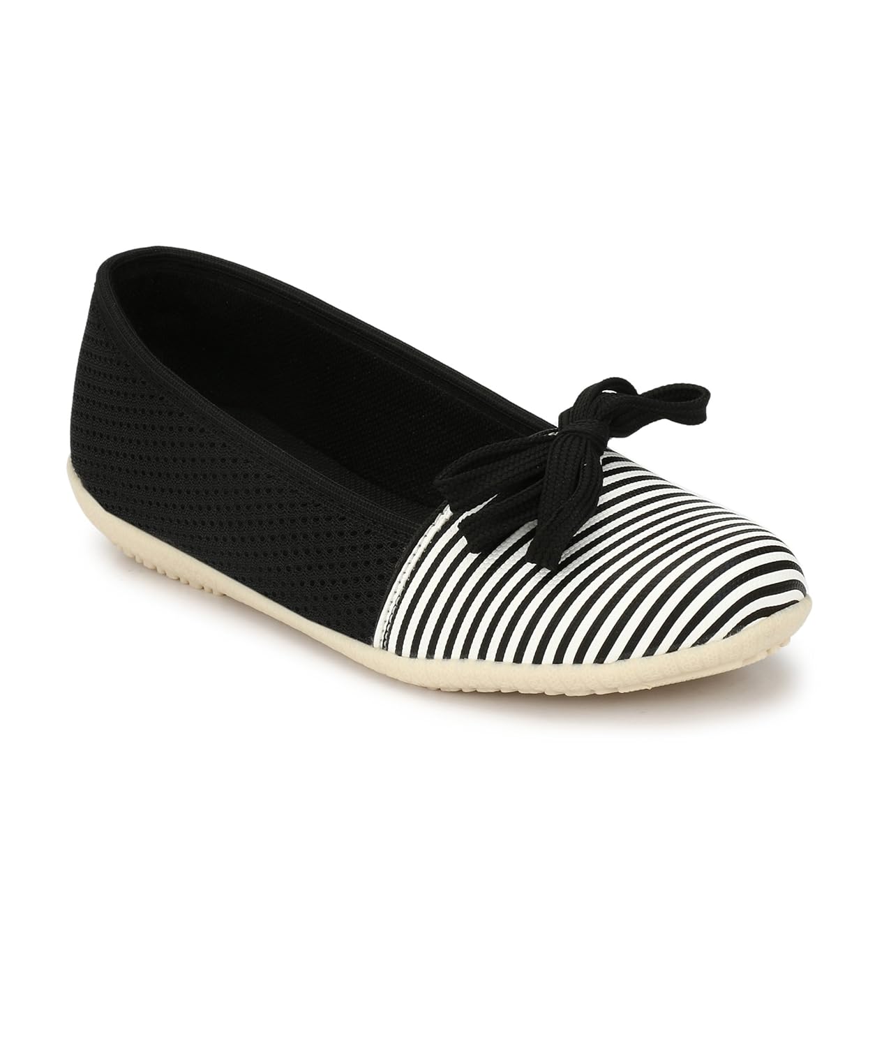 alexa women's black velvet belly shoes