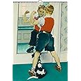 2025 Wall Calendar [12 pages 8"x12"] Awesome Boys by Norman Rockwell Vintage Magazine Illustration America m744